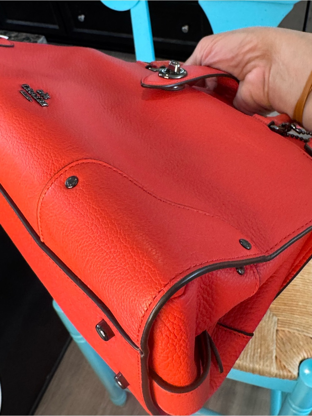 Coach Mercer 30 Red satchel - Picture 12 of 16